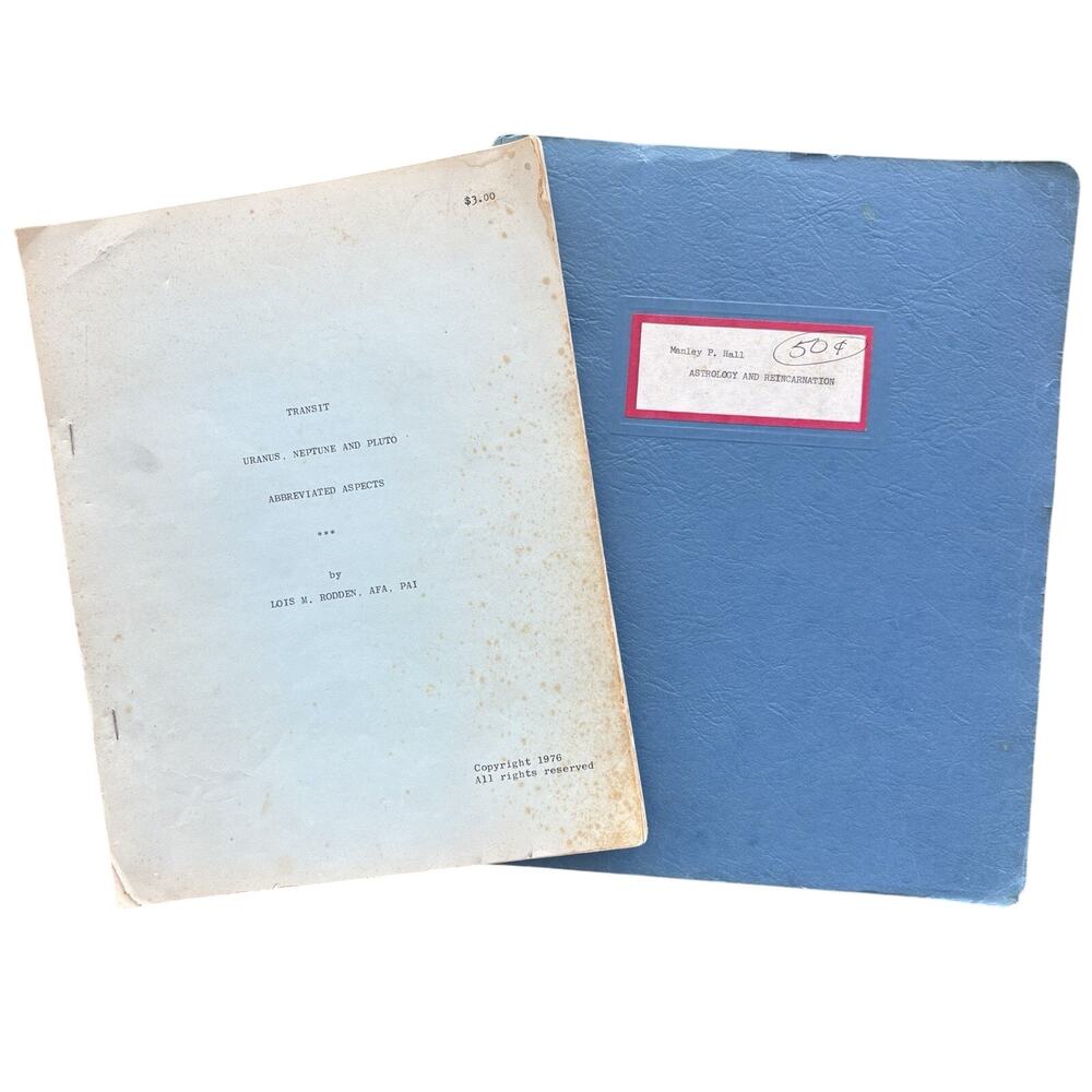 VTG Astrology Media Ephemera 1960s Workbooks Manuscripts Lois Rodden Transits